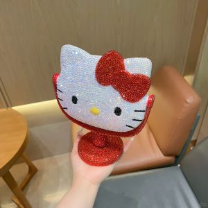 Cute Cat Diamond Mirror DIY Handmade Glue Diamond Material Kit Birthday Gift for Girlfriend Cute Cartoon Style Non-Luminous