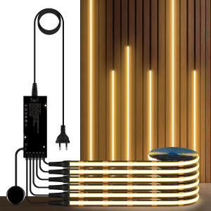 Eye Protection Black PCB COB Linear Embedded LED Strip Ceiling Grille Panel Tv Wall Backlight DecorSelf-Adhesive Ambient Lights