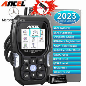 ANCEL BZ700 OBD2 Scanner For Mercedes Benz 1991-2024 Full System Car Diagnostic Tool Gasoline/Diesel Automotive Code Readers & Scan Tools ECU Scanner Clean Fault Code Obd 2 Scanner Auto OBDII Scanner