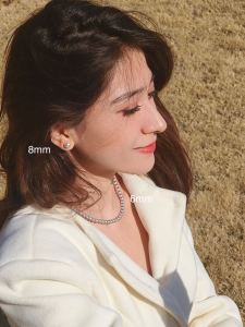 Austrian Shijia Pearl Stud Earrings 999 Sterling Silver 2024 New Arrival Best Selling Fancy Lin Yun Same Style Earrings