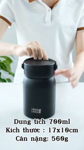 Hộp cơm giữ nhiệt Lebenlang LBL3038 ủ cháo dung tích 700ml chất liệu inox 304 kèm thìa - hàng chính hãng