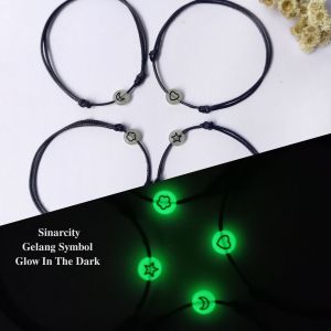 SC Gelang Simbol Glow In The Dark | Gelang Simbol Aesthetic | Menyala Dalam Gelap | Gelang Nyala Tali Kulit Korea | Gelang Love Bintang Bulan Bunga Glow In The Dark | Gelang Tangan Wanita | Gelang Couple | Gelang Couple Persahabatan | Gelang Aesthetic