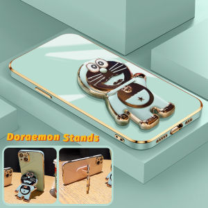 YIWESAN Casing Ponsel untuk VIVO Y91 Y91i Y95 Y91C Y1s Y90 Y81 Y83 Y81i Y71 Y71i Case gambar Doraemon lucu HP lipat lapisan desain baru Casing silikon Kesing Softcase