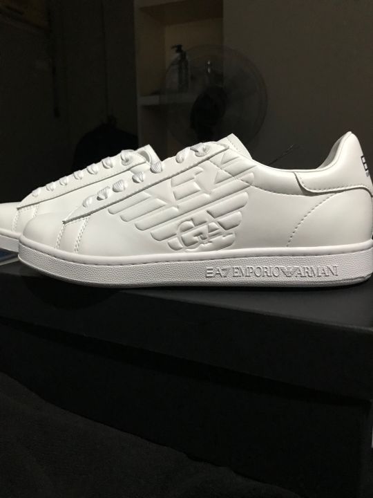 Emporio armani trainers clearance white