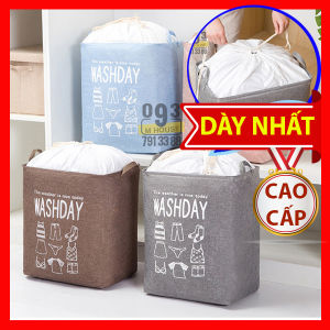 Túi Dây Rút Gấp Gọn Giỏ Vải Đựng Đồ Quần Áo 70L 100L
