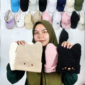 RUIMO Topi Beanie Rajut Elastis Bordir Premium Quality Z-17 Korea Style Musim Dingin