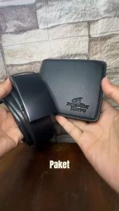Paket Hemat Beli 1 Dapat 2 Sabuk Ikat Pinggang dan Dompet Pria Kualitas Baik Harga Murah