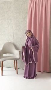 Mukena Anak Katun Rayon Polos Mukena Anak 4-6 Tahun Arsy Kids Mukena Rayon Premium Renda Rajut