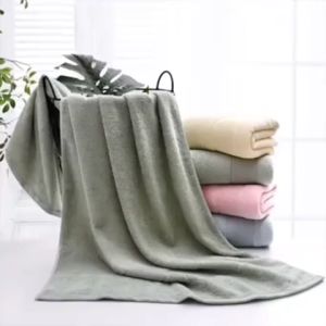 (ส่งจากไทย)ผ้าเช็ดตัว ผืนใหญ่ ขนาด 70 x 140 cm. ผ้าขนหนูอาบน้ำ ผ้าขนหนูใยไผ่ ขนนุ่ม ดูดซับน้ำได้ดี