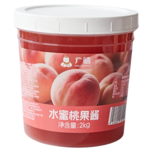Commercial Peach Jam with Real Fruit Pieces and Puree 2kg