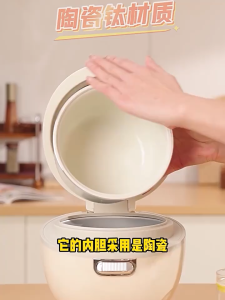 YIDPU Rice Cooker 2L Household Dormitory Multifunctional Ceramic Liner Rice Cooker Gift
