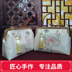 Original Handmade Embroidered Floral Tassel Wallet Bag Polyester Material Small Square Bag for Women