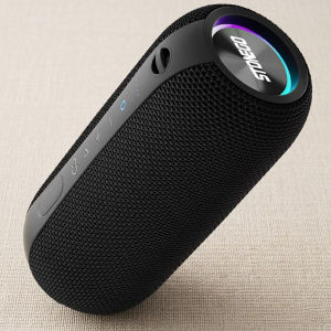 Wireless Bluetooth Speaker Portable Dual Speakers TWS LED Light Bass Sound Transparent Design Punk Style Stereo Audio