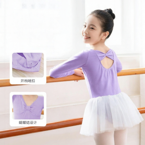 CEYE | Long Sleeve Training Purple Mesh Leotard Dance Costume