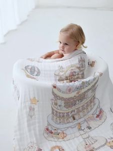 OAK FAMILY | Khăn Tắm Mềm Dành Cho Trẻ Sơ Sinh 100% Cotton 6 Lớp