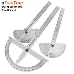 Thước Đo Góc Bằng Thép Không Gỉ 180 Độ Dụng Cụ Đo Góc Cho Nghề Mộc Thước Kim Loại Dụng Cụ Đo Góc Gỗ