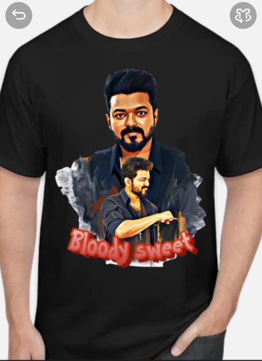 Mens Tshirts T Shirt Vija LEO THALAPATHY VIJAY T-SHIRT