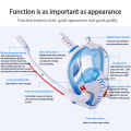 Snorkeling Mask Double Tube Silicone Full Dry Diving Mask Adult Swimming Mask Diving Goggles Self Contained Underwater Breathing. 