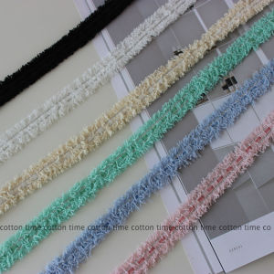 เส้นด้ายเงินขอบผ้าชีฟองสไตล์ฝรั่งเศส ขนาดเล็ก ขอบด้ายพู่สองด้าน วัสดุ DIY สำหรับงานเย็บบ้าน สินค้าจากจีนแผ่นดินใหญ่