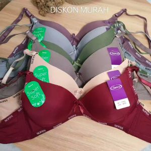 Bra Tanpa Kawat Busa Tipis Sorex Supersoft 17232 Cup A-B Bra Tanpa Kawat Sorex Size 34-40 Supersoft 17232