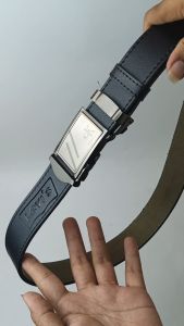 Sabuk Panjang 120 Cm Jepit | Ikat Pinggang Logo Kulit Sintetis | Gesper Kepala Jepit