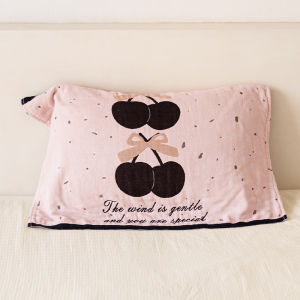Pure Cotton Cherry Pillowcases Butterfly Knot Pair Set 2024 New Style Couples Home Use High End Single Pillowcases Linens