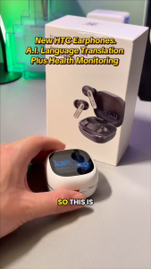 HTC NE46 In Ear Bluetooth Earbuds Heart Rate Monitoring Multi Function Screen Bluetooth 6.0 40 Hours Long Battery Life HiFi Smart Touch Control AI Intelligent Translation ANC Smart Noise Cancelling IPX5 Waterproof Wireless Earphones