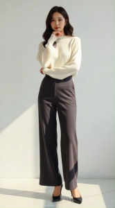 Celana wanita terbaru kulot raya knit zipper gratis ongkir