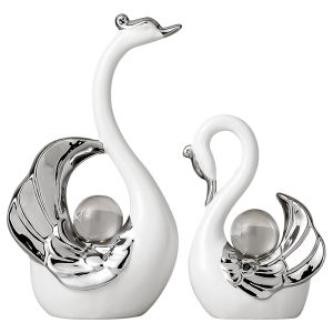 MEIWEISI | Crystal Swan Decor Set for Living Room and Wedding Gift