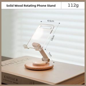 NORDIC MORE | Adjustable 360 Degree Rotatable Wooden Universal Mobile & Tablet Stand