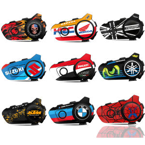 หูฟังบลูทูธสติกเกอร์ป้องกันการ์ตูนอะนิเมะหมวกกันน็อคมอเตอร์ไซค์สติ๊กเกอร์ตกแต่งอุปกรณ์กันน้ำเหมาะสำหรับ YAMAHA BMW HONDA KAWASAKI DUCATI SUZUKI