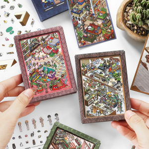 Forest treehouse 3D photo frame Landscape Sticker DIY Pocket Cabin Scene Halloween Childrens Toys gifts 