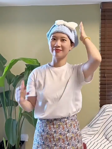 หมวกคลุมผมติดโบว์น่ารัก ผ้าเช็ดผมแห้งเร็ว ช่วยให้ผมแห้งไว ถนอมเส้นผม