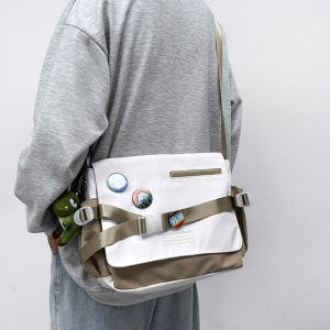 Túi Đeo Chéo Nam Dung Tích Lớn Phong Cách Nhật Bản Đơn Giản Túi Đeo Vai Đơn Giản Cho Sinh Viên Túi Đeo Chéo Nhỏ Đa Năng Túi Giao Hàng INS