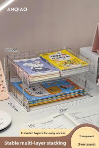 WEIAI | A4 Book Storage Box for Children Desk Bookshelf with Multiple Layers
