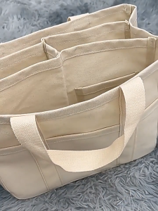 Tasbag Multi-layer Canvas Shoulder Bag Mom Crossbody Bag Diaper Bag