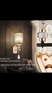 Simple Bedside Wall Lamp Crystal Bedroom Modern Light Living Room Study Corridor Stairwell Fixtures