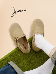 Dép Đi Biển Đế Mềm Chống Trượt HuanQiu Birks Đế Xuồng Đế Bằng Đế Xuồng Lười Đi Biển Mùa Thu 2025 Phong Cách Mới Cho Nữ