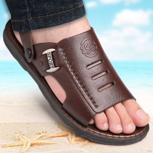 Dép Nam Đế Dày Chống Mài Mòn Mùa Hè 2025 Dép Đi Biển Chống Trượt Chống Thấm Nước Đế PVC Thường Ngày Cho Nam