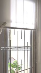 Roller Blind Kosei Dimout Indoor Dimout Tidak Blok Cahaya Custom Ukuran Tirai Gorden Minimalis