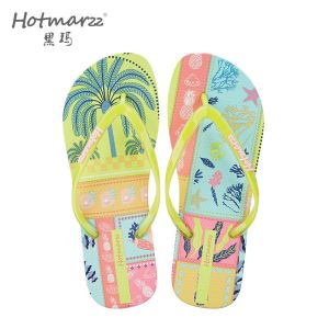 Hotmarzz Womens flip flops PVC anti slip slippers for outdoor wear beach clip on slippers HM7108