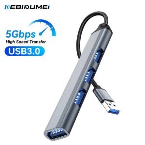 Kebidumei | KEBIDUMEI 4 in 1 USB Hub USB 3.0 5Gbps Splitter OTG Adapter for Desktop PC Laptop Macbook Mouse Keyboard U Disk Docking Station