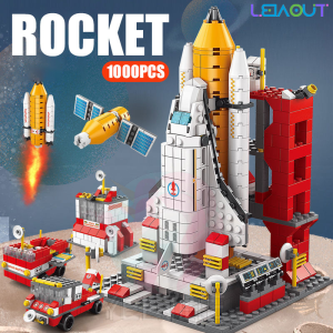 Leiao UT【🔥Pilihan Terbaik✔️Siap】1000PCS Mainan Building Blocks DIY Blok bangunan multi-kombinasi 6-in-1 Shack/Rocket/Armored Car/Fire Truck Mainan anak-anak Bricks Set Balok Susun Toko Modern Puzzle
