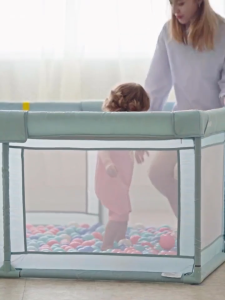 Playpen for Baby Large Playpen With Stainless Steel Frame Breathable Mesh Bed Fence