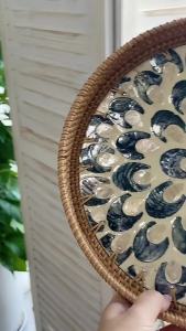 MOLORE | Handcrafted Rattan Shell Colorful Storage Basket Tray