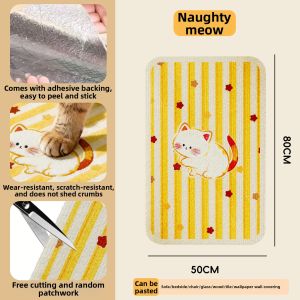 HUIYIMU | Wear-Resistant No-Crumbling Wall Cat Scratcher Pad Stick-On