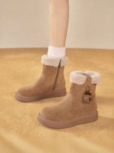 Josiny | Thick Heel Fleece Lined Insulated Snow Boots for Women Medium Bootie