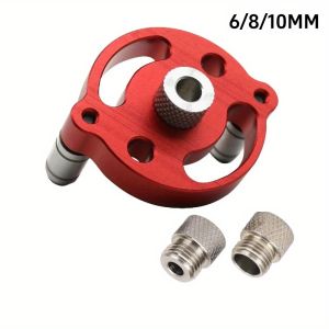 XMSJ | Self Center Dowel Jig Handheld Drill Guide for Straight Holes Wood Panel Hole Puncher Locator Woodworking Joints Tool