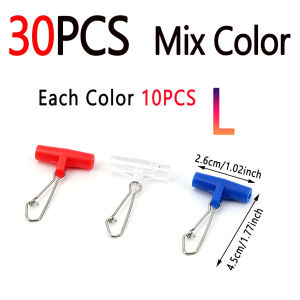 30 Chiếc Khóa Trượt Dây Câu Cá Siêu Bền Có Xoay - Khóa Trượt Chìm Đầu Nhựa Bền Chắc Dễ Thay Đổi Nhanh Chóng Màu Đỏ Xanh Trong Suốt