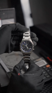 Jam Tangan Pria Casio Edifice Smartphone Link Model ECB-S10D-2A Blue Dial Silver Stainless Steel Strap